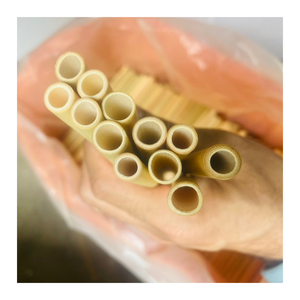 Pailles en bambou biologique faites à la main ensemble de pailles réutilisables zéro déchet avec brosse pour smoothie, cocktail, café, cadeau promotionnel - Product Image 6