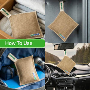 Bolsa Purificadora de Aire Biopure - Desodorante Ecológico de Carbón Activado de Coco para Control de Olores y Humedad - Hecho en México - Product Image 6