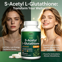 Comprimés de Glutathion Avancé pour la Détoxification Interne, Peau Nette, Comprimés de S-Acétyl L-Glutathion 100mg