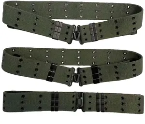 Adjustable nylon tactical belt Black durable security webbing OEM waist duty belt for outdoor use Personal defense equipment