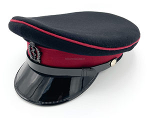 High quality custom uniform caps bullion badge structured fit ceremonial <b>hats</b> durable stitching bulk factory supply - Product Image 3