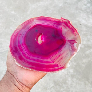 Posavasos de rebanadas de ágata personalizados de cristal curativo posavasos de mesa de decoración de losa de piedra de ágata teñida - Product Image 3