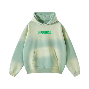 Vente en gros de sweats à capuche surdimensionnés pour femmes, tendance, 100% coton, doublés, imprimés, tricotés, effet délavé à l'acide, de la marque Behram International - Product Image 2