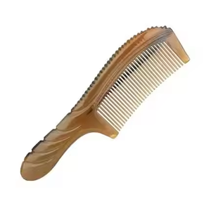 Cuerno de búfalo Peine Aleta Dientes grandes Barón negro Cuerno de búfalo Peine de barba de Crescent Crafts - Product Image 2