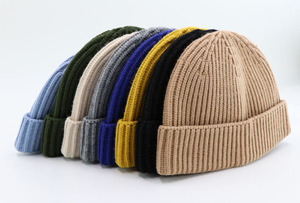 Reloj de arrastre enrollable de invierno para adultos, gorra de calavera con logotipo personalizado, gorra de pescador con brazalete corto acrílico con atractivo para la playa, punto negro - Product Image 4