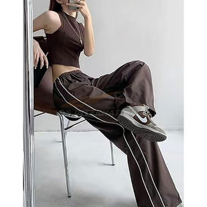 <b>Womens</b> Parachute <b>Pants</b> Wide Leg Baggy Jogger Sweatpants Elastic Waist Streetwear Track <b>Pants</b> <b>Women</b> Casual Oversized <b>Lounge</b> <b>Pants</b> - Product Image 5