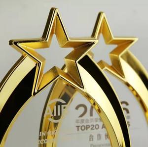 Trophées et plaques en forme de feuille en verre cristal étoiles claires personnalisées de haute qualité avec logo personnalisé - Product Image 5