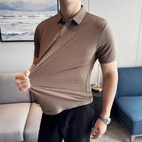 Kaos Pria Kasual Bisnis Musim Panas, Bahan Katun Serat Bambu Kanvas, Bernapas, Cepat Kering, Ukuran Besar, Lengan Pendek, Model Terbaru