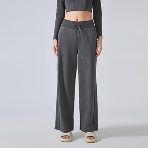 <b>Prime</b> Fall Winter Soft Fleece Warm Breathable Sports Pants Baggy Track Pants Women Cotton Sweatpants Elastic Waist Wide Leg - Product Image 1