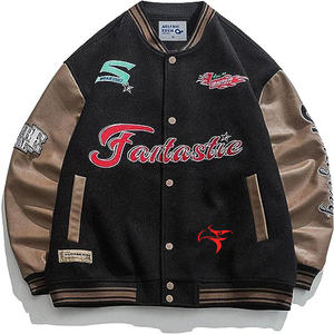 Chaqueta universitaria para hombre, nuevo diseño, chaqueta de invierno Letterman de Color sólido, chaquetas universitarias a granel bien cosidas y de longitud larga - Product Image 6