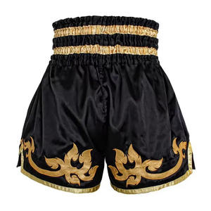 Pantalones cortos de Muay Thai personalizados de calidad superior diseños personalizados para Kickboxing y boxeo hechos de algodón para desgaste de artes marciales - Product Image 6