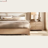 Lit artisanal en bois de hêtre de style danois moderne, cadre en bois massif d'inspiration vintage, taille Queen, taille Full, taille enfant, sur mesure