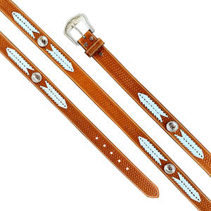 Ceinture en cuir vintage western Concho fabriquée à la main unisexe écologique 40MM de largeur personnalisable - Product Image 4