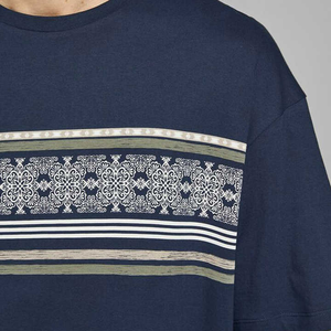 Camiseta de algodón Hip Hop 100% para hombre, tela de punto teñida lisa de alta calidad, patrón sólido, venta directa al por mayor de fábrica - Product Image 6