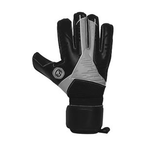 Orange and Black <b>Latex</b> Goalkeeper <b>Gloves</b> with 3D Embossed Rubber Backhand and Roll Finger Cut for Outdoor Use - Product Image 3