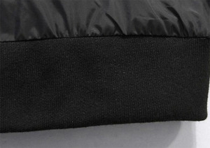 CUSTOM APPAREL Big Size 4XL 5XL <b>Men's</b> Spring Summer Casual <b>Thin</b> Windproof Heated Reversible 100% Polyester Bomber <b>Jacket</b> Black - Product Image 6