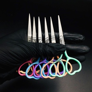 Tijeras profesionales Tijeras de manicura rectas de acero inoxidable con mango afilado en forma de corazón Cuidado de las uñas de la cutícula Sostenible - Product Image 6