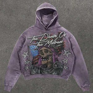 เสื้อฮู้ดผ้าฝ้าย100% สำหรับผู้หญิงพิมพ์ลาย DTG โลโก้แบบกำหนดเองสำหรับฤดูหนาวดีไซน์แบบมีฮู้ด - Product Image 1