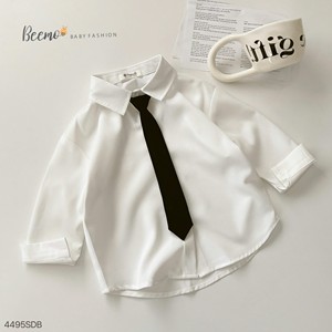 Ensemble de vêtements d'hiver 3 pièces style coréen pour bébés garçons respirant anti-rides Spandex/Polyester Slide Shirt Tie En stock Vente en gros - Product Image 1