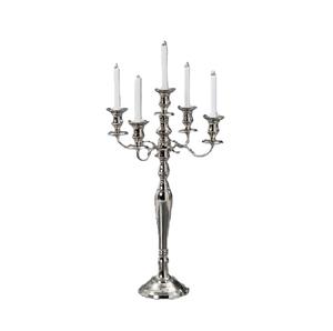 Candelabro Clásico de 3 Brazos, Portavelas de Aluminio con Acabado Niquelado para el Hogar, Bodas, Eventos, Fiestas, Candelabro de Pie - Product Image 5