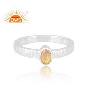 New Trending 925 Sterling <b>Silver</b> Natural Ethiopian <b>Opal</b> Gemstone <b>Ring</b> Custom Design Jewelry For Women Gift For Her - Product Image 3