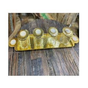 Ensemble de bols de service de couleur beige en fer de deux tailles différentes boîte de serveur de noix pour la fête de mariage et l'utilisation d'événement - Product Image 6