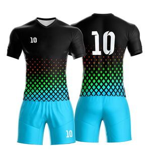 Conjunto de Uniforme de Fútbol Sublimado Personalizado OEM, 100% Poliéster Transpirable, Unisex, para Adultos, Ropa de Entrenamiento en Equipo, Cuello Redondo, Media Manga - Product Image 2