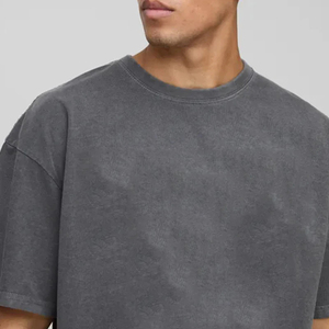 เสื้อยืดผู้ชาย เสื้อเชิ้ตผู้ชาย MOQ ต่ำ ราคาถูก ผ้าฝ้าย 100% แบบเรียบ พิมพ์ลายกราฟิก เสื้อยืดแขนสั้นผู้ชายทรงโอเวอร์ไซส์ - Product Image 1