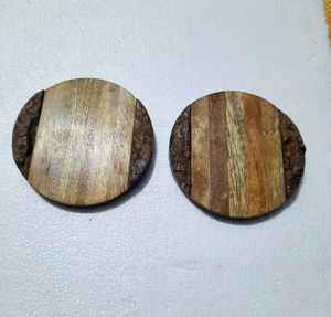 "Customized Wooden Coasters Set of 4,Eco-Friendly <b>Home</b> <b>Essentials</b>-Natural Wooden Coasters - Product Image 2