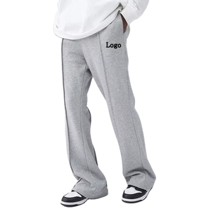 Custom Men's High Quality Casual Flared Jogger Track Pants <b>Elastic</b> <b>Waistband</b> Men's Stacked Flare Breathable Sweatpants For Men - Product Image 1
