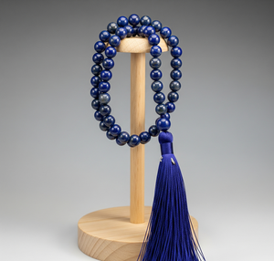 สร้อยคอลูกปัด108มาลาขนาด6มม. หินลาวาแลพิสแลสุลีธรรมชาติขัดทางศาสนาคลาสสิกของขวัญอธิษฐาน - Product Image 2