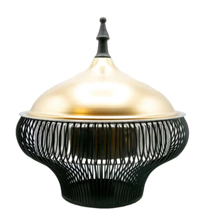 Cazuela de acero chapado en oro de primera calidad con tapa, olla caliente de buffet de diseño moderno para bodas y catering de eventos con un aspecto lujoso - Product Image 5