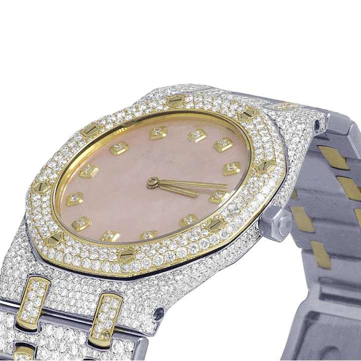 Export Quality Automatic Watch with Genuine Natural Diamonds with Custom Packaging for Gifting Available at Export price