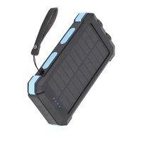 Banque d'alimentation solaire portable d'urgence pour l'extérieur, type-c 20000mah, double USB, panneau solaire, station d'alimentation portable