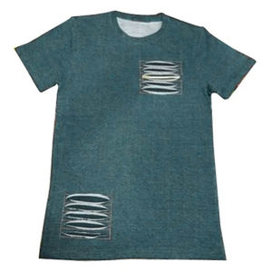 Camisetas Premium de Alta Calidad en Oferta, Estilo Desgastado, Corte Holgado, Manga Corta, Cuello Redondo, 240gsm, Camisetas Lisas con Lavado Ácido para Hombre - Product Image 2