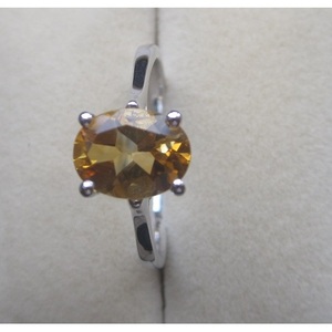 Gold <b>Ring</b> with Citrine <b>Crystal</b> Elegant <b>Crystal</b> <b>Rings</b> Collection - Product Image 1
