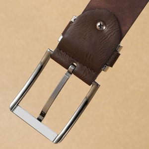 Cinturón personalizable de cuero genuino para hombre, hebilla ajustable, accesorio informal para traje de negocios, cinturones personalizados - Product Image 6