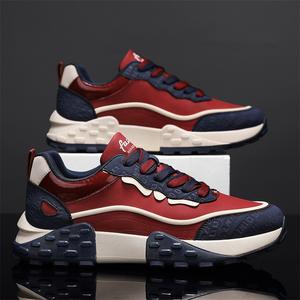 Chaussures de course pour hommes, printemps-été, semelle épaisse, respirantes, légères, amorties, antidérapantes, à lacets, dessus en PU, doublure en mesh, imperméables - Product Image 2