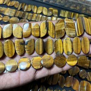 Pendientes de jaspe de ojo de tigre alto de grado AAA, pendientes de piedras preciosas verdes naturales de alto pulido para fábrica de joyería al por mayor - Product Image 3