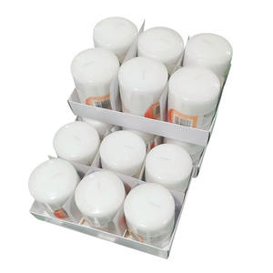 Großhandel Custom Logo 7 Tage Kerze <span class=keywords><strong>Big</strong></span> Size Wachs Weiß gefärbte Stumpen kerzen für Hochzeits dekoration - Product Image 2