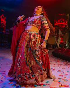 เสื้อผ้าอินเดียและปากีสถานสำหรับผู้หญิงปักเลื่อมกระจกจริงด้วยผ้าใบแคนแคนแคนวาส - Product Image 6