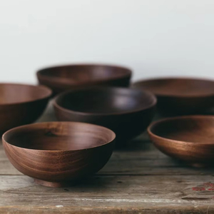 ชามไม้แบบชนบทสำหรับใช้ช่วยเสิร์ฟซุปสลัดผลไม้ชามไม้คุณภาพระดับพรีเมียมทำด้วยมือ - Product Image 1