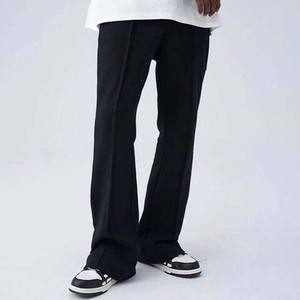 Pantalons pour hommes design dernier cri OEM nouveau 2024 pour la rue Stock coton pull évasé pantalon pour hommes droit empilé, rayures incurvées - Product Image 4