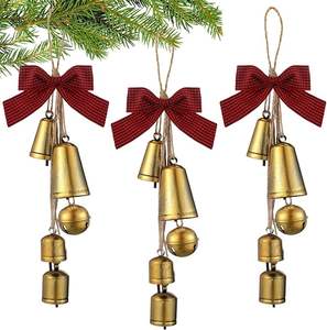 Campana de vacaciones de Metal tradicional, adorno hecho a mano para decoración de temporada, cascabeles festivos para entradas de casas, venta al por mayor - Product Image 1