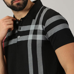 OEM/ODM estilo único Vintage hombres Polo Camiseta 100% algodón poliéster tejido 220 gramos peso personalizado patrón Polo camiseta - Product Image 5