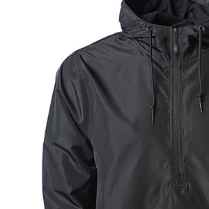 Premium Quality Custom Logo <b>Pullover</b> Windbreaker <b>Jackets</b> with Unique Style Hooded Collar Pattern Decoration - Product Image 5