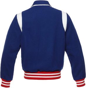 Wholesale Custom <b>Men's</b> High Street Letterman Varsity <b>Jacket</b> Winter Wool Shell with Embroidered <b>Letters</b> and Chenille Patches - Product Image 6