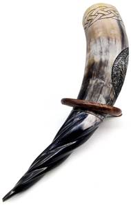 Fait à la main écologique indien naturel artisanat nouveau Design Viking corne à boire de haute qualité à des fins décoratives - Product Image 2