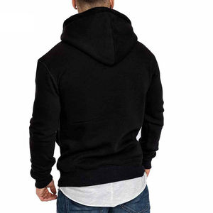 Offre Spéciale hommes coton mélangé pull à capuche pour l'hiver Logo personnalisé col couleur unie basiques sweats à capuche avec impression numérique - Product Image 5