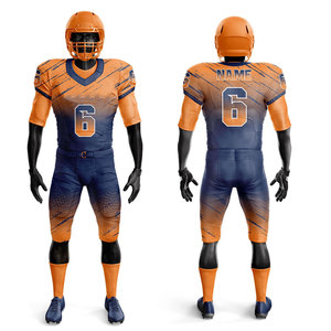 Uniforme de fútbol americano impreso en 3D transpirable de manga corta con diseño de camiseta con logotipo personalizado para el verano con Baker - Product Image 1